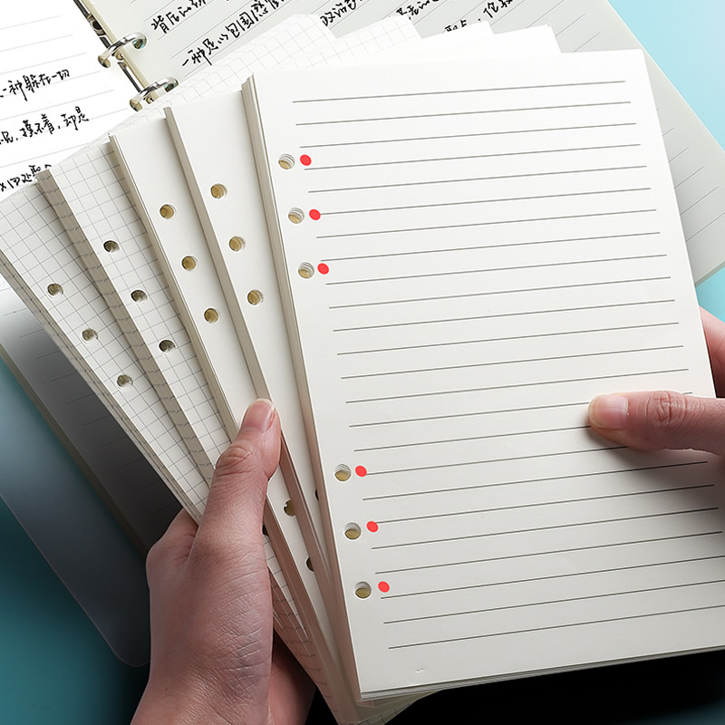 A5 Spiral Dotted Grid Notebook - สมุดโน้ตแบบเติมกระดาษ A5 A6 แบบสันห่วง แผ่นในสำหรับวางแผนรายสัปดาห์ รายเดือน