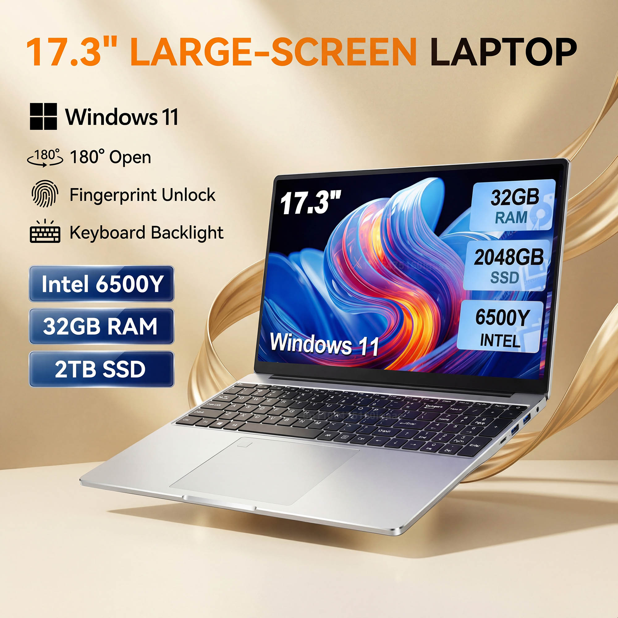 Books - HOT แล็ปท็อปหน้าจอขนาดใหญ่ 17.3 นิ้ว Intel 6500Y