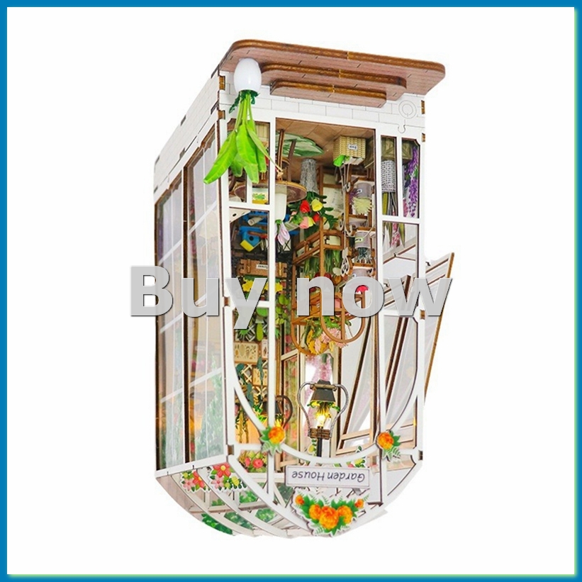 Books - ชุดทำบ้านจิ๋ว Book Nook พร้อมไฟ LED สำหรับตกแต่งชั้นหนังสือ