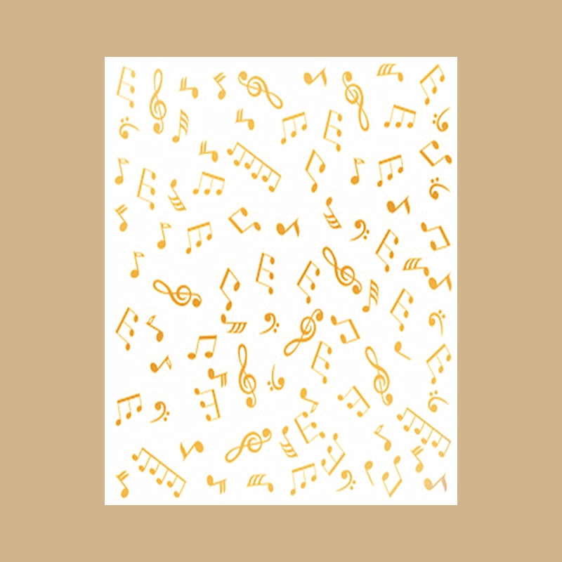 Blank Sheet Music Notebook - แม่พิมพ์ตัดลายฟอยล์ร้อน ลายโน้ตดนตรี พื้นหลังคริสต์มาส สำหรับงานสแครปบุ๊ค ทำกรอบการ์ด งานฝีมือ