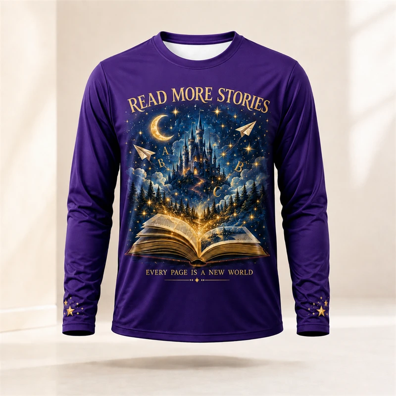 เสื้อยืดแขนยาวพิมพ์ลายหนังสือป - Books บทวิจารณ์และราคา