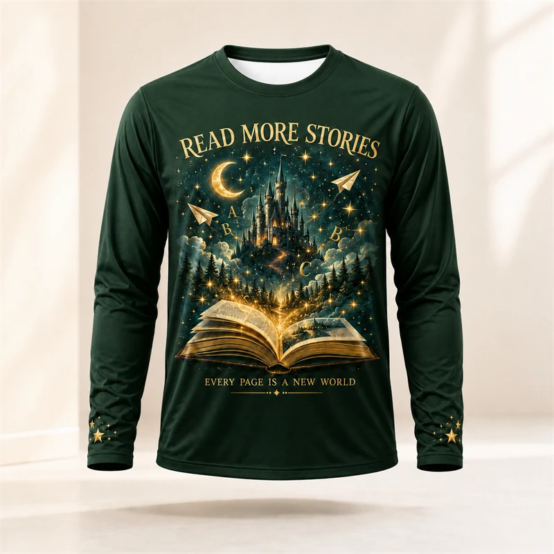 เสื้อยืดแขนยาวพิมพ์ลายหนังสือป - Books บทวิจารณ์และราคา