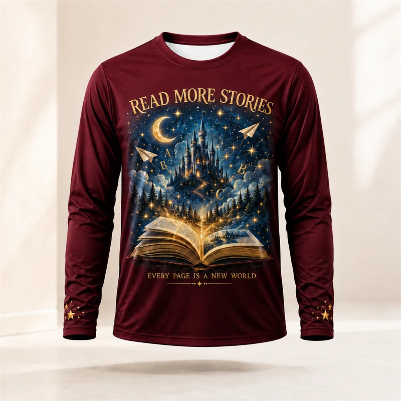 เสื้อยืดแขนยาวพิมพ์ลายหนังสือป - Books บทวิจารณ์และราคา