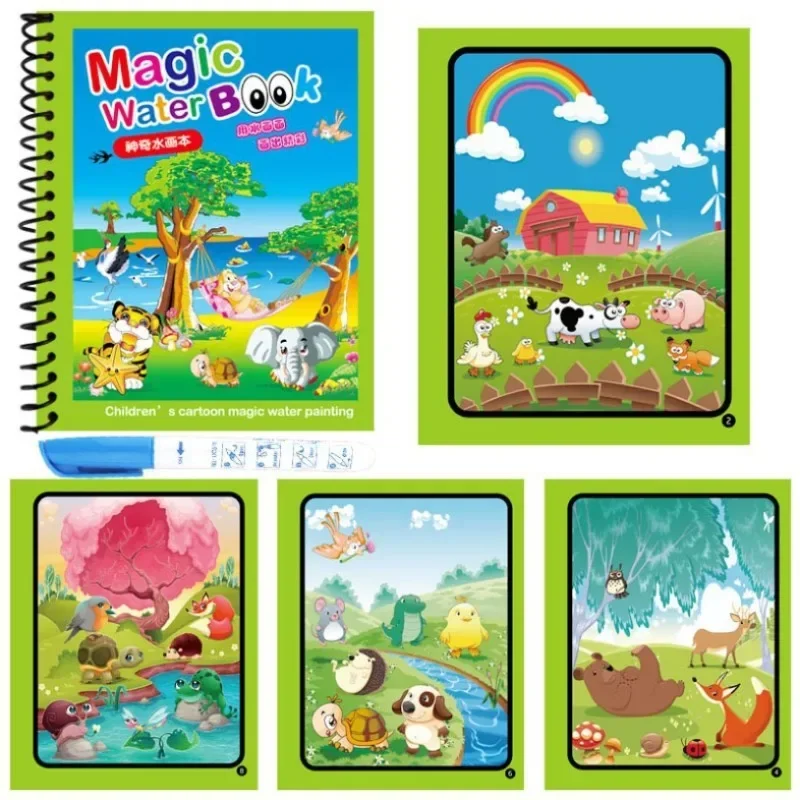 1 PC Magic สมุดระบายสีน้ํา Mon - Reusable Water Magic Coloring Book บทวิจารณ์และราคา
