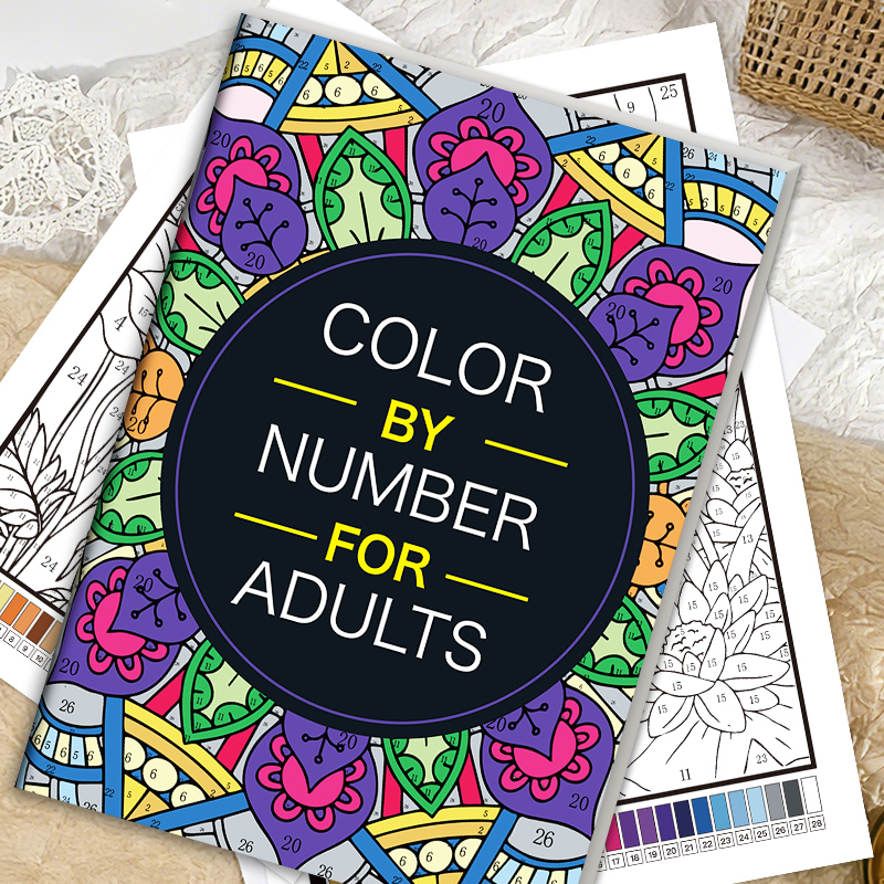 สมุดระบายสีตามตัวเลขสำหรับผู้ใ - Adult Coloring Book Stress Relief บทวิจารณ์และราคา