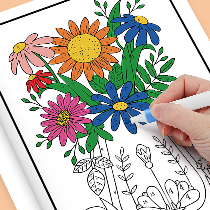 สมุดระบายสีตามตัวเลขสำหรับผู้ใ - Adult Coloring Book Stress Relief บทวิจารณ์และราคา