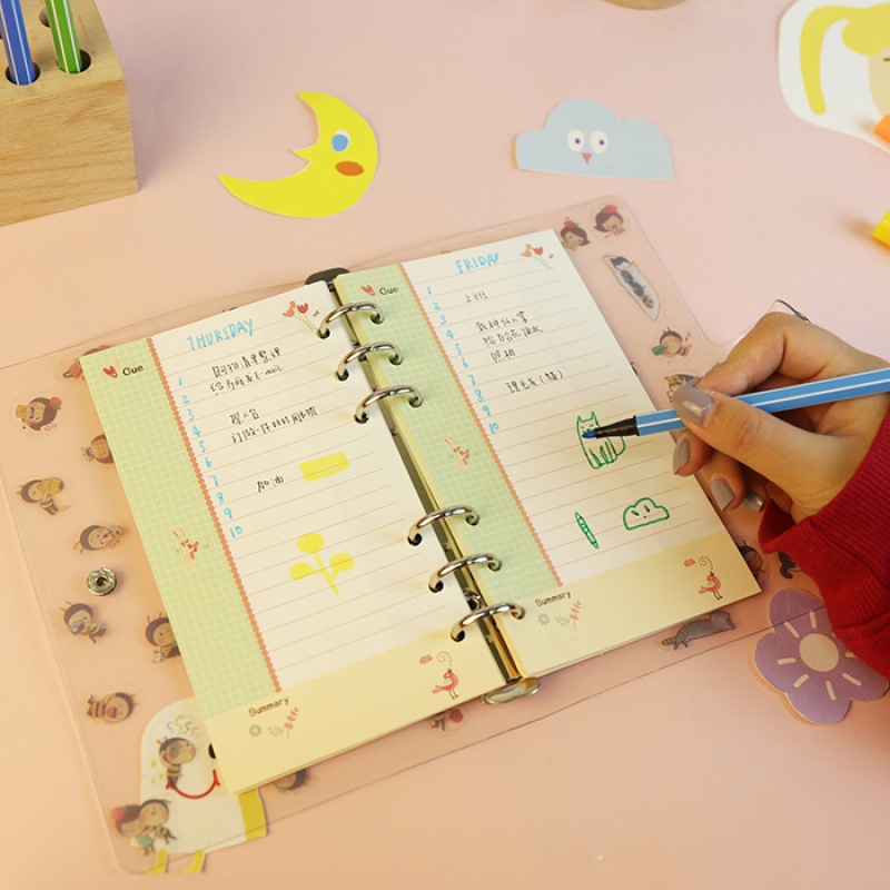 กระดาษรีฟิลสมุดโน้ตแบบสันห่วง  - A5 Spiral Dotted Grid Notebook บทวิจารณ์และราคา