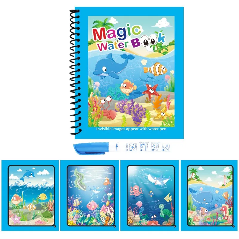 1 PC Reusable Magic Water Book - Reusable Water Magic Coloring Book บทวิจารณ์และราคา