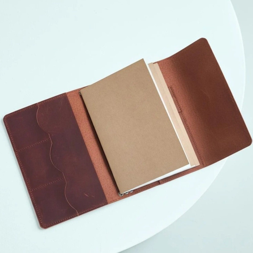 สมุดโน้ตวินเทจ A5 แบบแยกแผ่นได - Vintage Leather Journal Notebook บทวิจารณ์และราคา