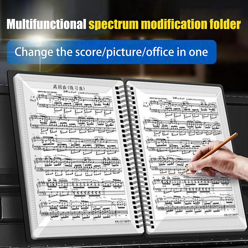 แฟ้มใส่โน้ตเพลงเปียโนแบบยืดหยุ - Blank Sheet Music Notebook บทวิจารณ์และราคา