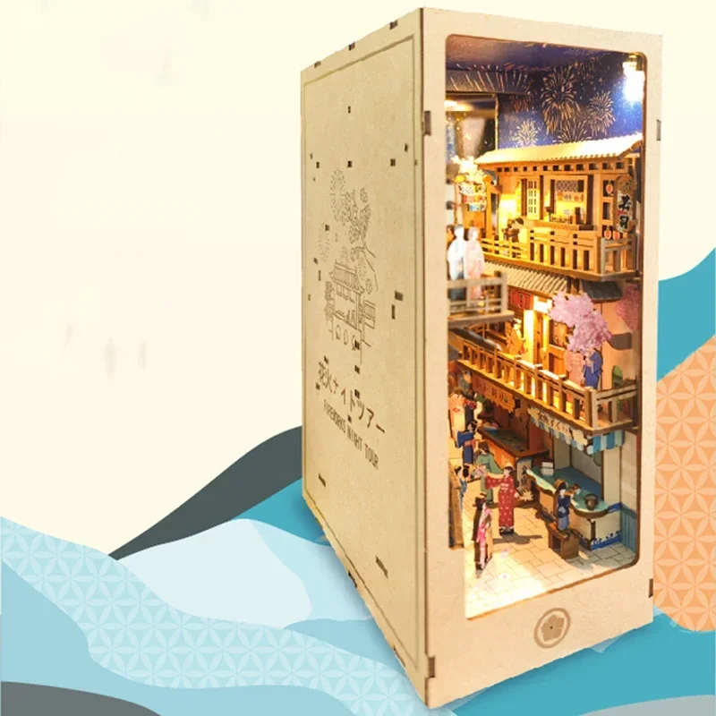 ชั้นวางหนังสือไม้สไตล์ญี่ปุ่นย - Diy Wooden Book Nook Kit Shelf Insert บทวิจารณ์และราคา