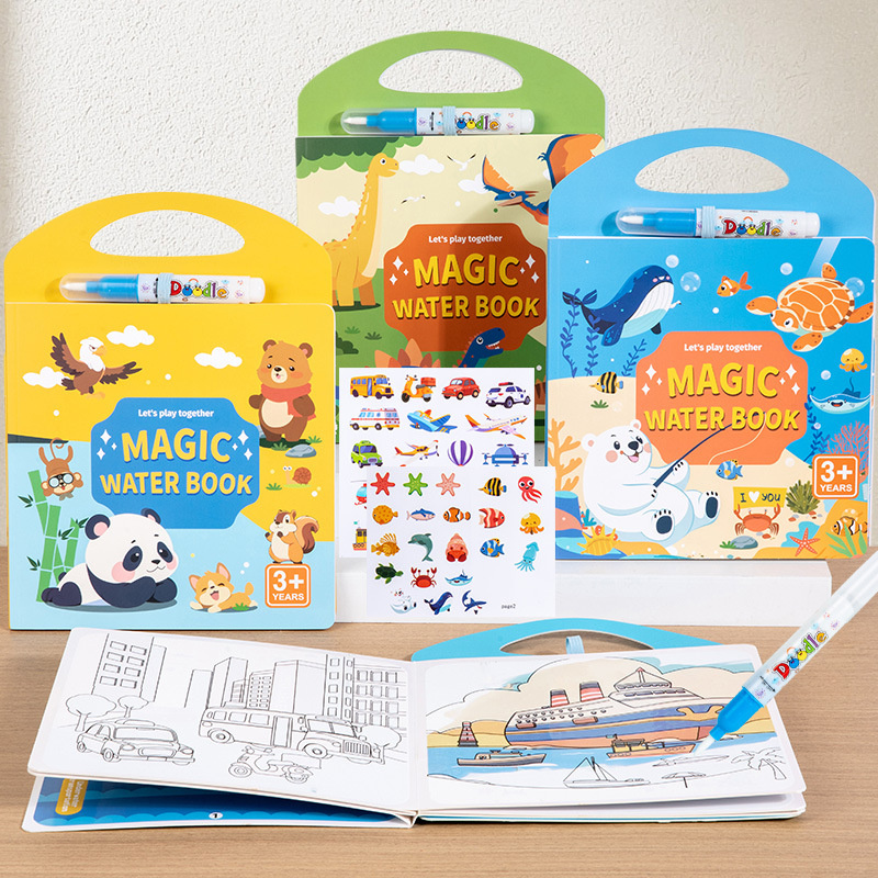 Magical Book น้ําวาด Montessor - Reusable Water Magic Coloring Book บทวิจารณ์และราคา