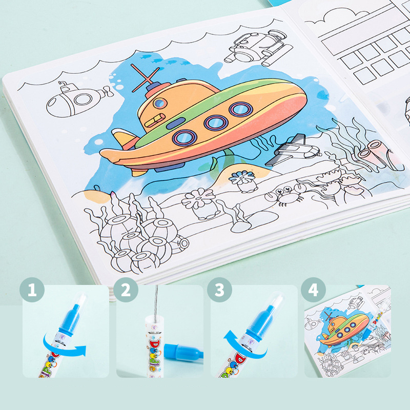 Magical Book น้ําวาด Montessor - Reusable Water Magic Coloring Book บทวิจารณ์และราคา