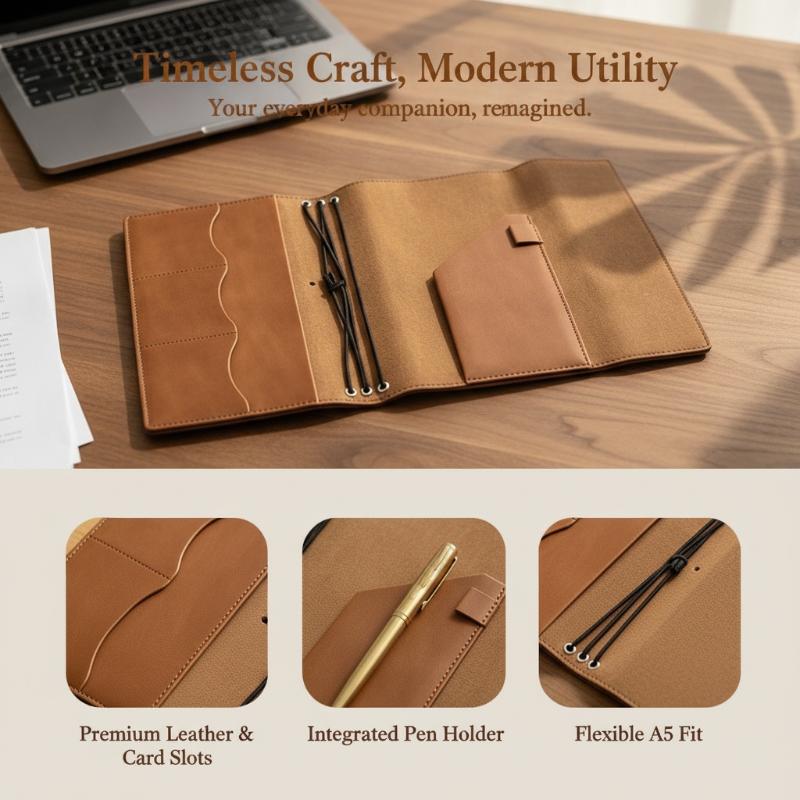 สมุดบันทึกหนังแท้แบบเติมได้สไต - Vintage Leather Journal Notebook บทวิจารณ์และราคา