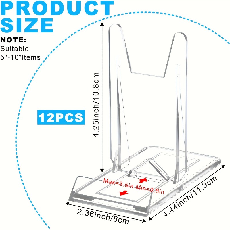 12 ชิ้น 5/ แท่นโชว์อะคริลิคใส  - Clear Acrylic Book Stand Holder บทวิจารณ์และราคา