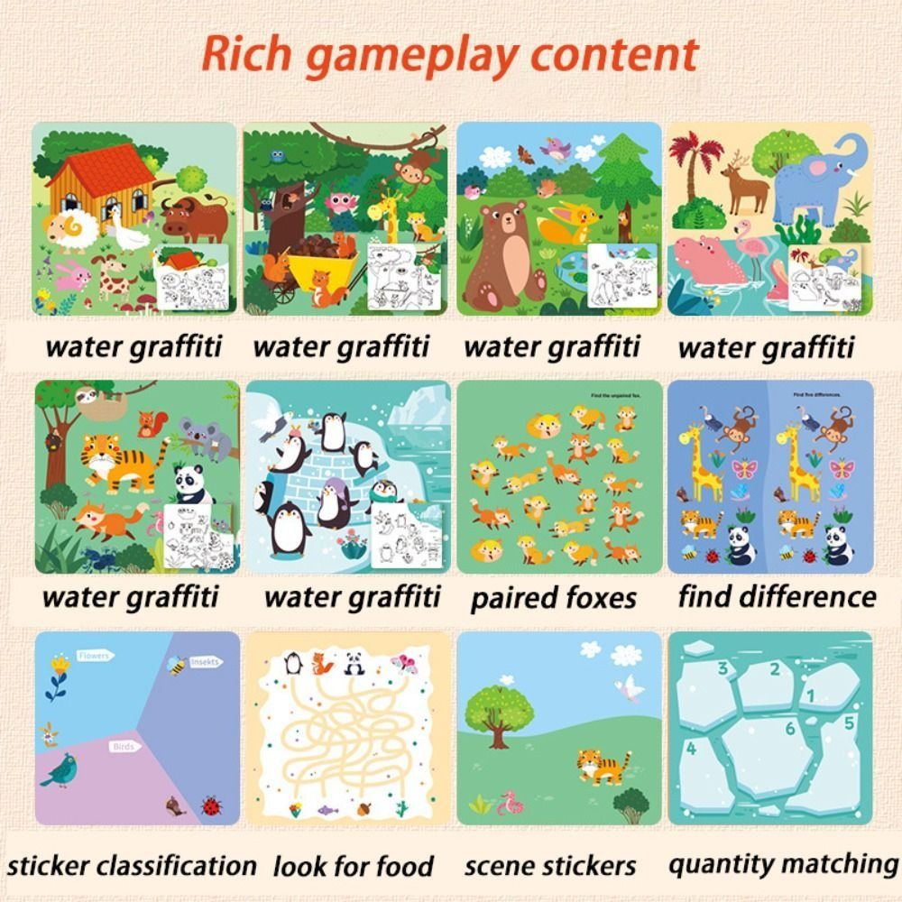 สมุดวาดภาพน้ำแบบใช้ซ้ำได้ มอนเ - Reusable Water Magic Coloring Book บทวิจารณ์และราคา