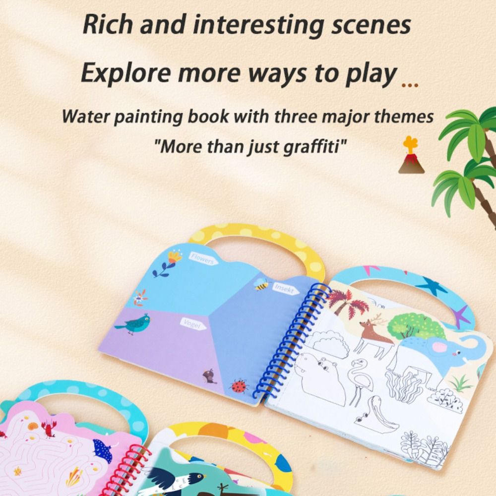 สมุดวาดภาพน้ำแบบใช้ซ้ำได้ มอนเ - Reusable Water Magic Coloring Book บทวิจารณ์และราคา