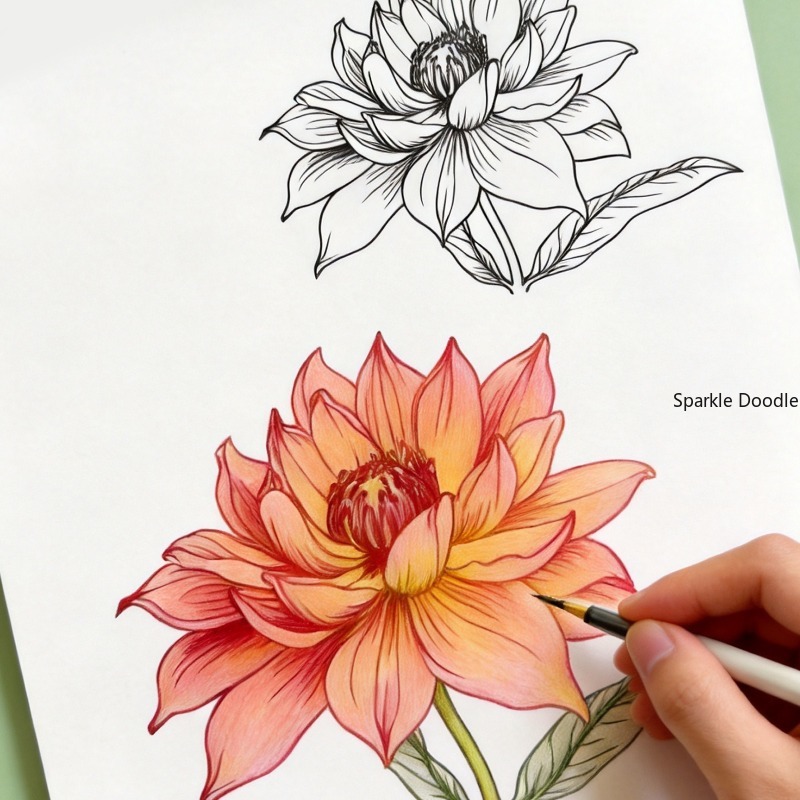 สมุดระบายสีลายเส้นดอกไม้สำหรับ - Chinese Calligraphy Practice Book บทวิจารณ์และราคา